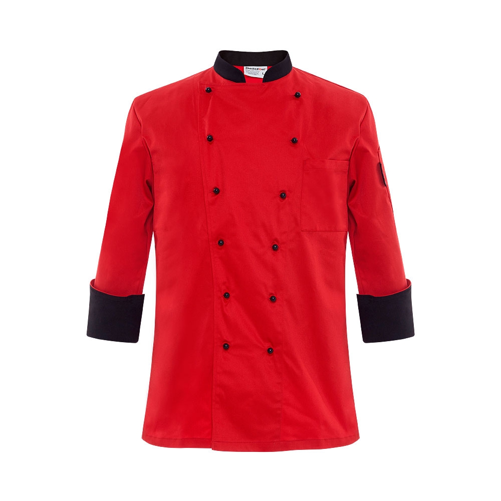 unisex black(red hem) coat 